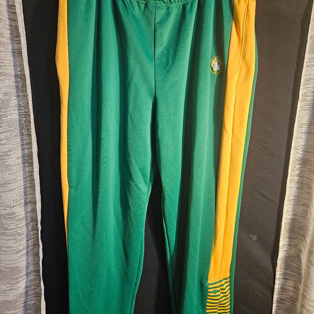 Boston Celtics NBA hardwood Classics Green Shooting Warmup Pants Size XL